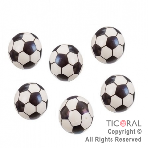 PELOTA FUTBOL BLANCO Y NEGRO 3 CM (COTILLON) x 6 UNIDADES